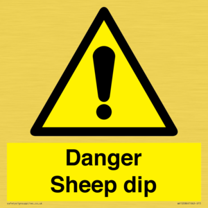 Danger Sheep dip